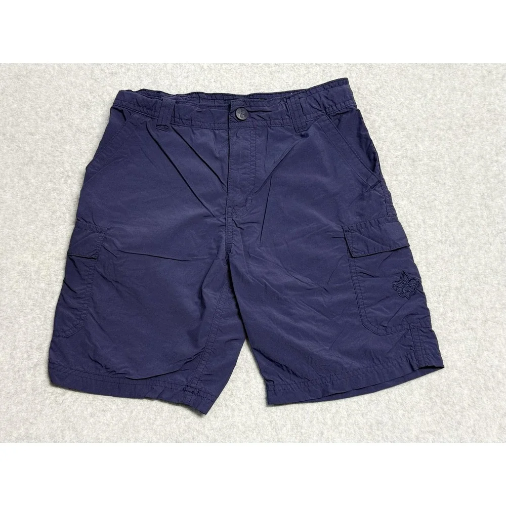 Boy Scouts Of America‎ Shorts Boys 10 Blue Cargo Hiking Nylon Outdoor Scout
